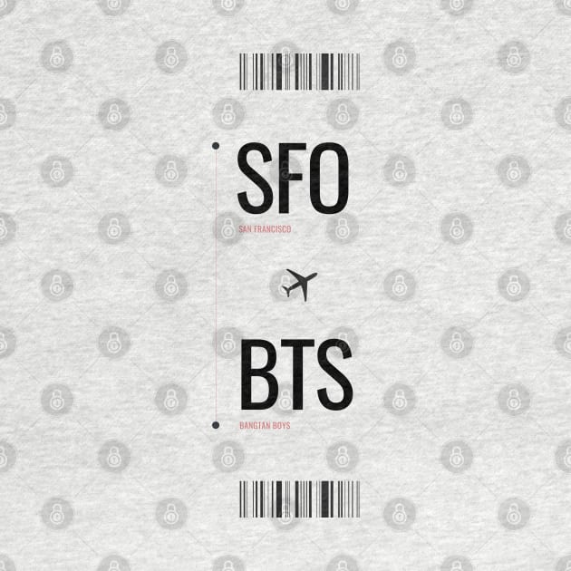 SFO to BTS boarding pass by BTSKingdom